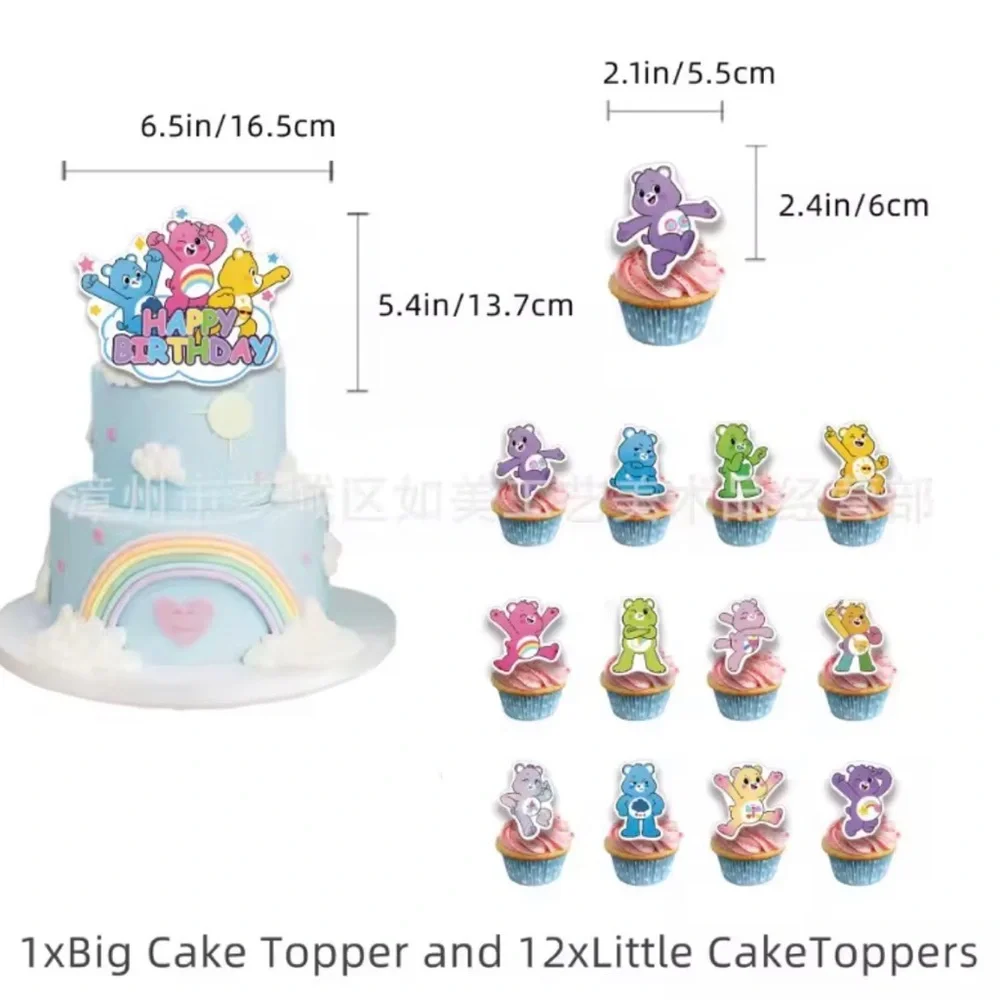 Care Bears Birthday Party Supplies Banner Cupcake Topper Balloons
